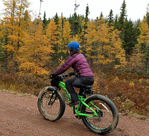 Rent a fat bike and explore bumpy gravel roads or snowy packed trails.